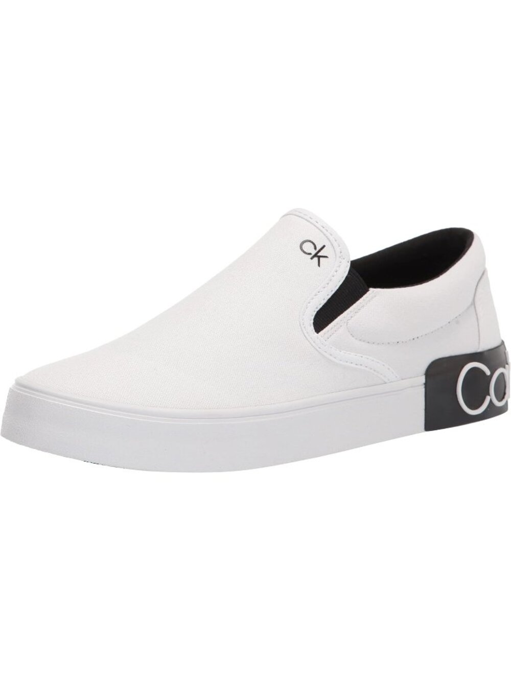 Calvin Klein Men's White Closed Toe Imported Synthetic Slip On Ryor Sneakers